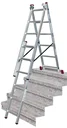 CORDA VielzweckLeiter 3x6 Sprossen Treppenversion