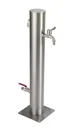 Wasserzapfsäule Edelstahl mit integrierter Steckdose