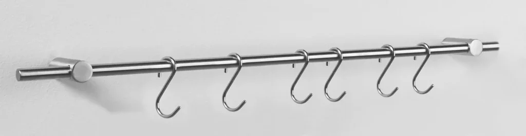 Küchenreling "Profi", mit 6 Haken, erweiterbar, 60 cm