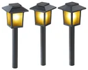 Solar Laterne mit Flammeneffekt, 3er-Set