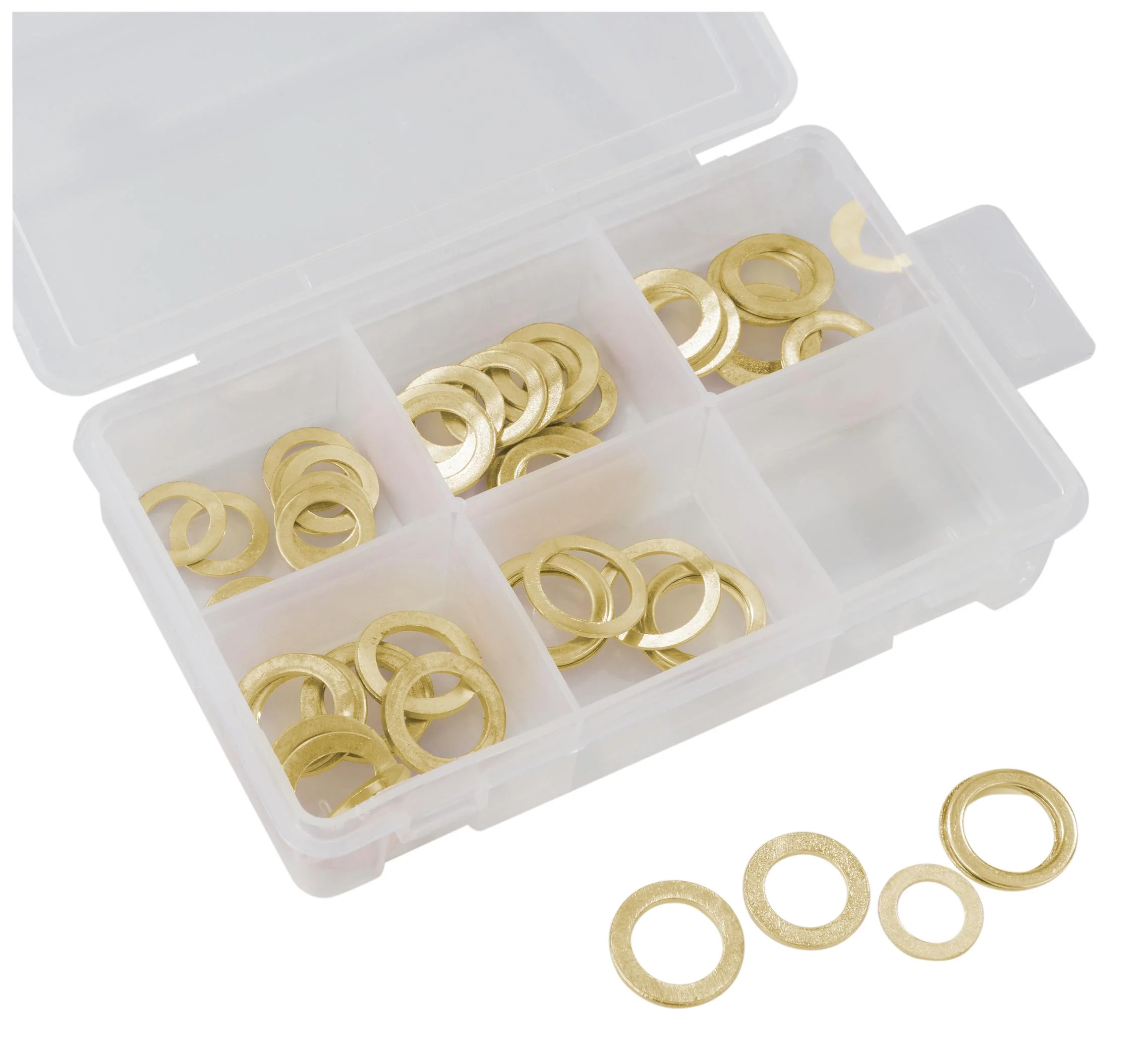 Fitschenring-Sortiment, 50-teilig, vermessingt