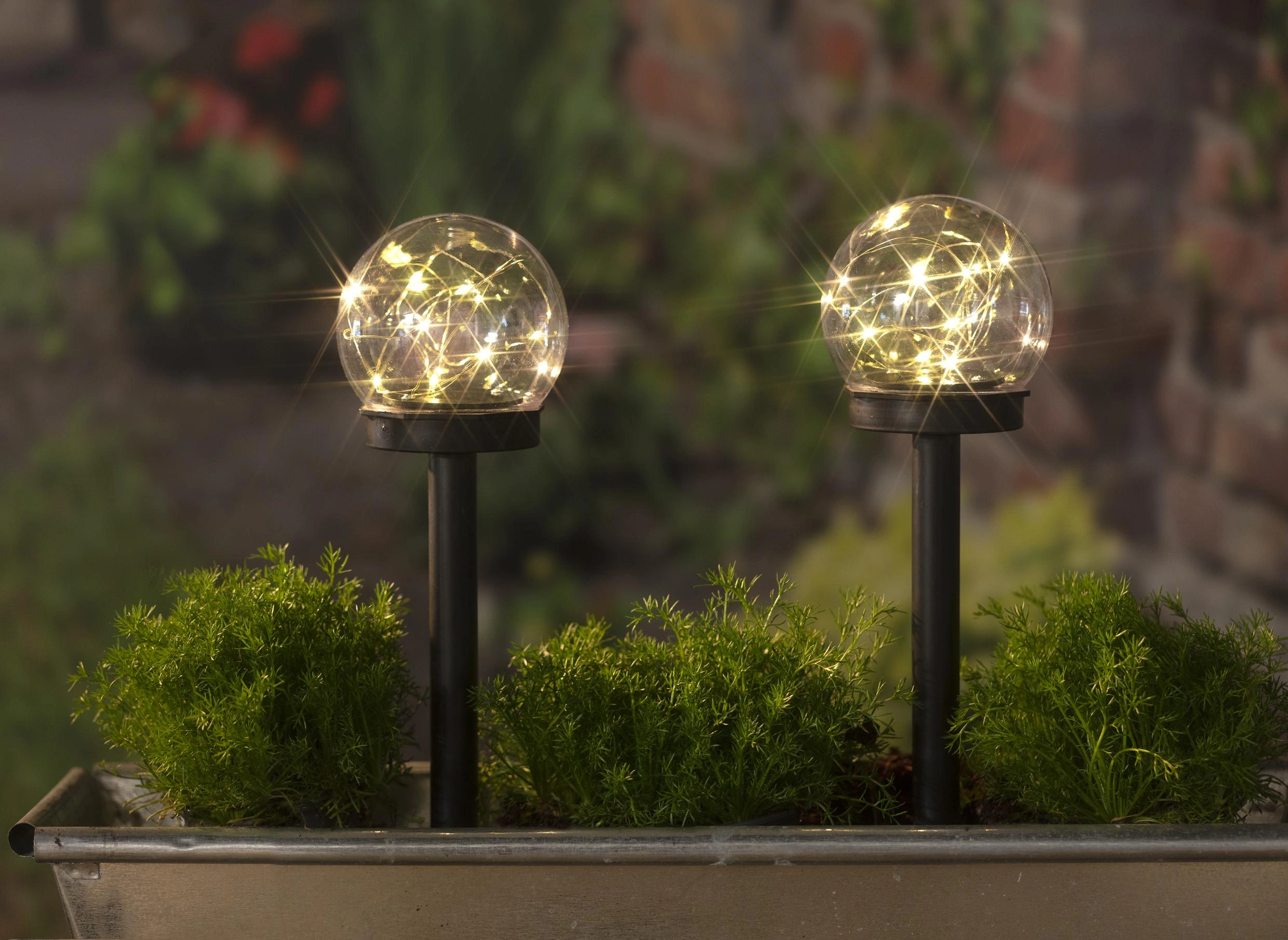 Solar Kugel Set, 10 cm, 2er-Set