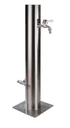 Wasserzapfsäule aus Edelstahl mit 2 Auslaufhähnen