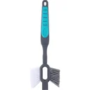 2-in-1-Fliesen- und Fugenbürste 30 cm Grau/Blau