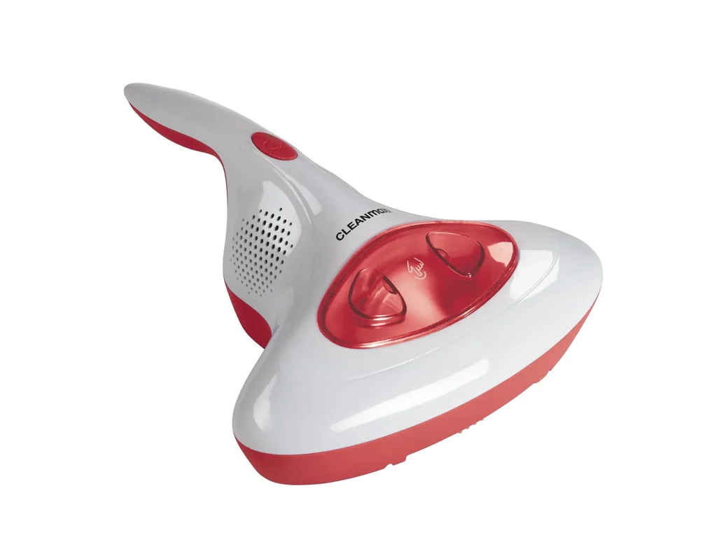 Akku-Milben-Handstaubsauger mit UV-C-Licht 14,8V rot/weiß