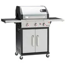 Triton 3.0 silver gas BBQ - Barbecue - klappbare Arbeitsplatten - geeignet für 12 Personen