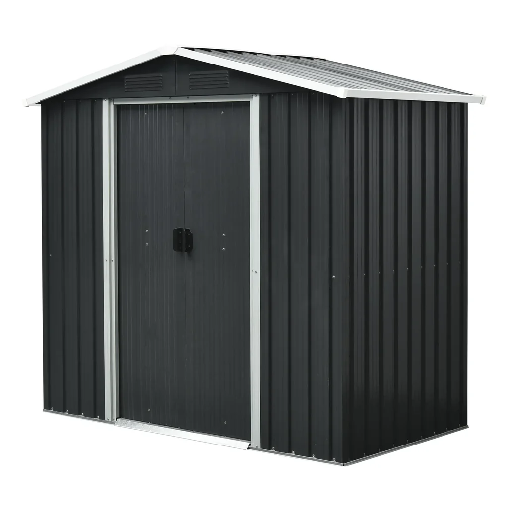 Gerätehaus Düsseldorf II 64, Schiefer/Creme