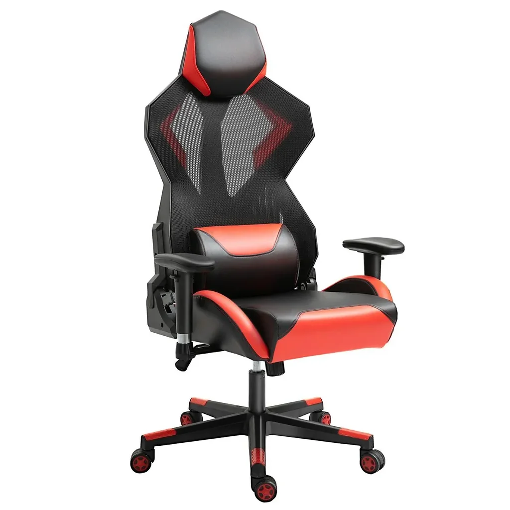 Gamingstuhl Bürostuhl Schreibtischstuhl Ergonomisches Design Rennstil modern höhenverstellbar Schaumstoff Nylon PU-Leder