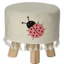 Hocker für Kinder - mit Quasten - 28 x 25cm