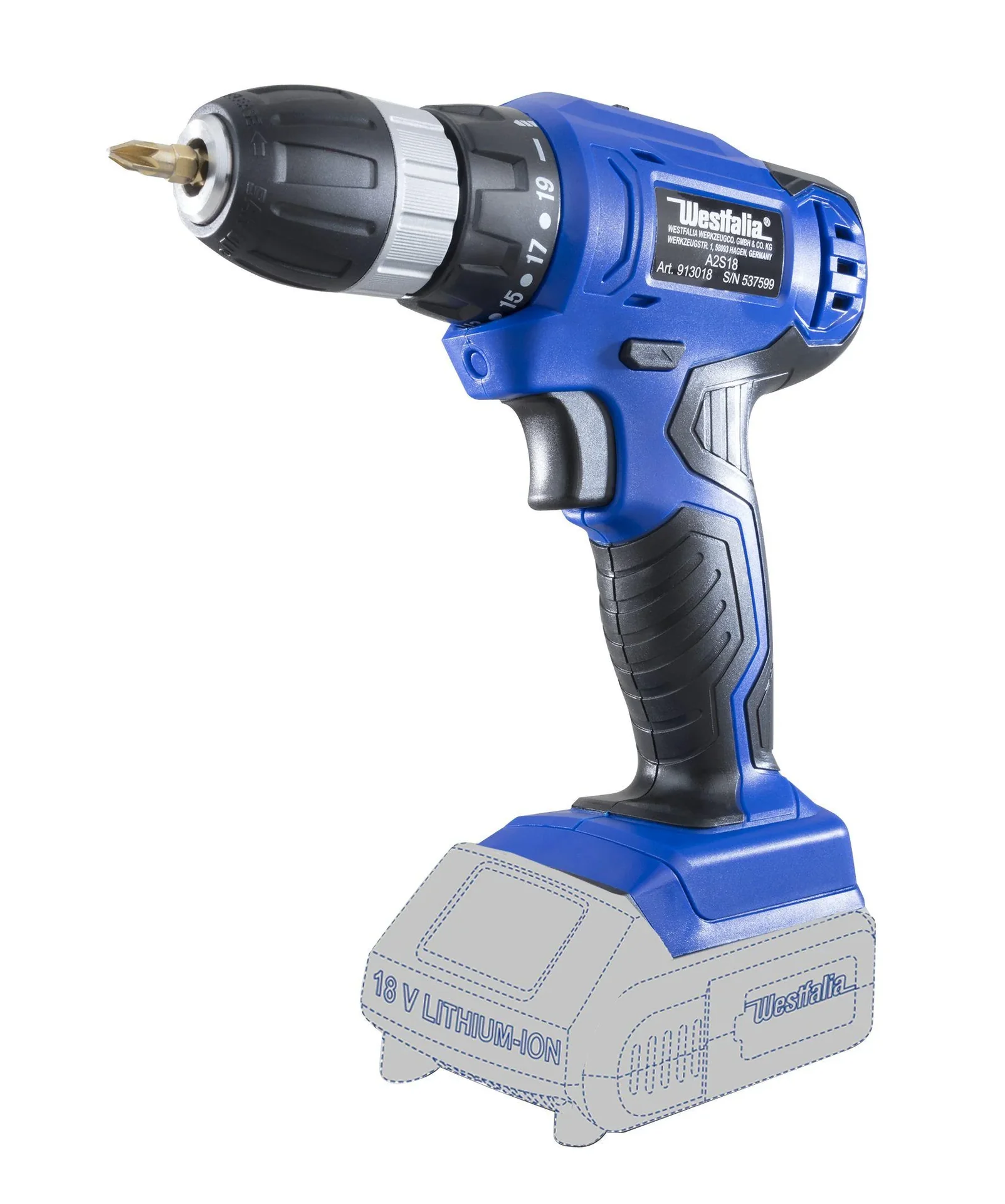 2-Gang Akkuschrauber A2S18 18 Volt, Lieferung ohne Akku und Ladegerät