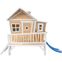 Emma Spielhaus Braun/Weiß - Blaue Rutsche