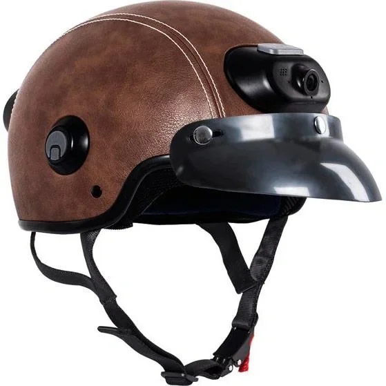 Airwheel C6 Motorradhelm braun/schwarz