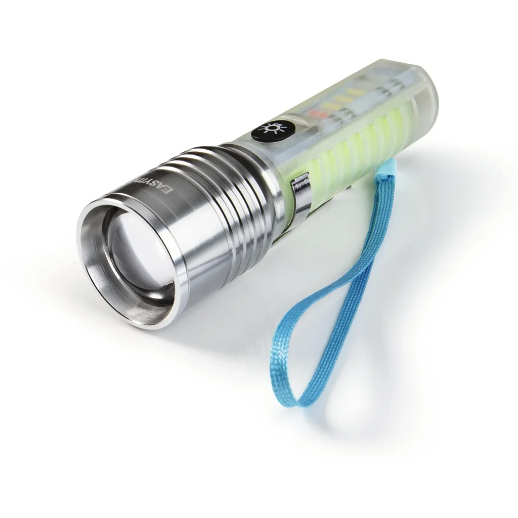 Power Taschenlampe mit fluoreszierendem Griff, aufladbar