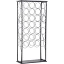 Weinregal Flaschenregal Weinständer für 28 Flaschen Weinschrank Metall Schwarz 47,5 x 21,5 x 100 cm