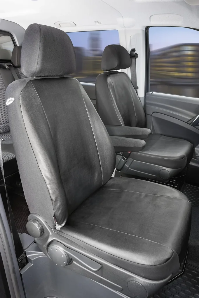 Passform Sitzbezüge - Kunstleder für Mercedes Viano W638 + W639 und Vito W638 + W639 ab BJ 06/2003 bis 05/2014