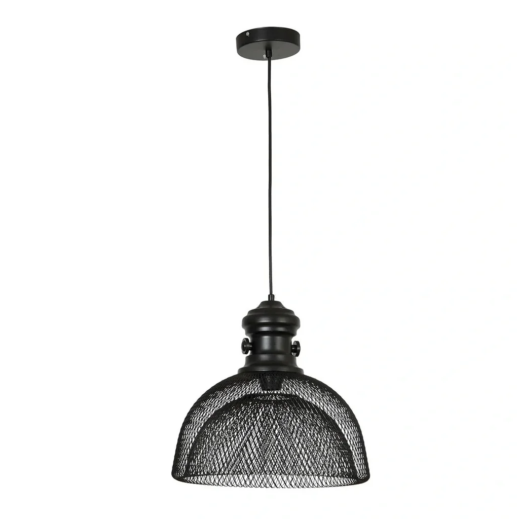 Hängeleuchte, Deckenlampe, Deckenstrahler, moderner Stil, E27, 40 W, Küche, Bar, Wohnzimmer, Schlafzimmer, Stahl, Schwar