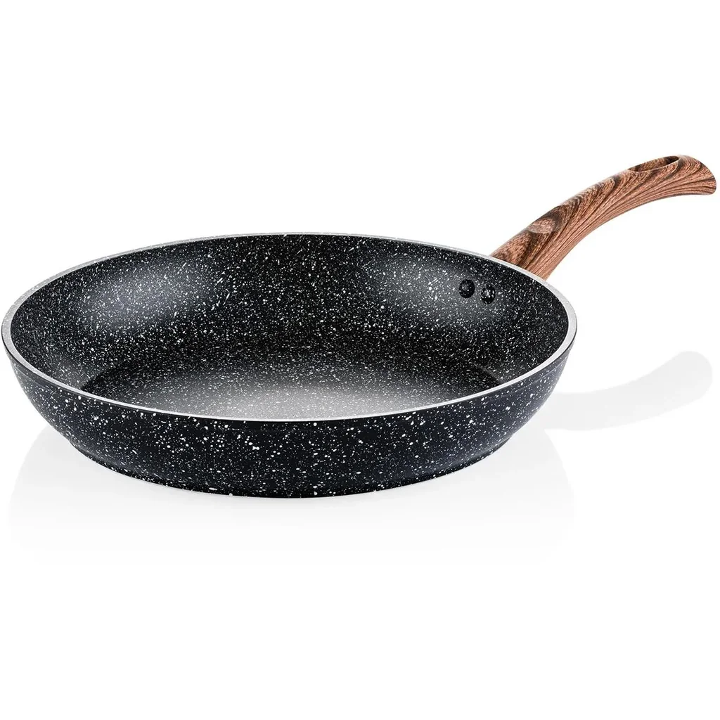 Bratpfanne Ø30 cm (12.5") Schwarzer Marmor Holz