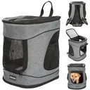 Haustier-Rucksack mit Klappe, Taschen, Gürtel und Bund