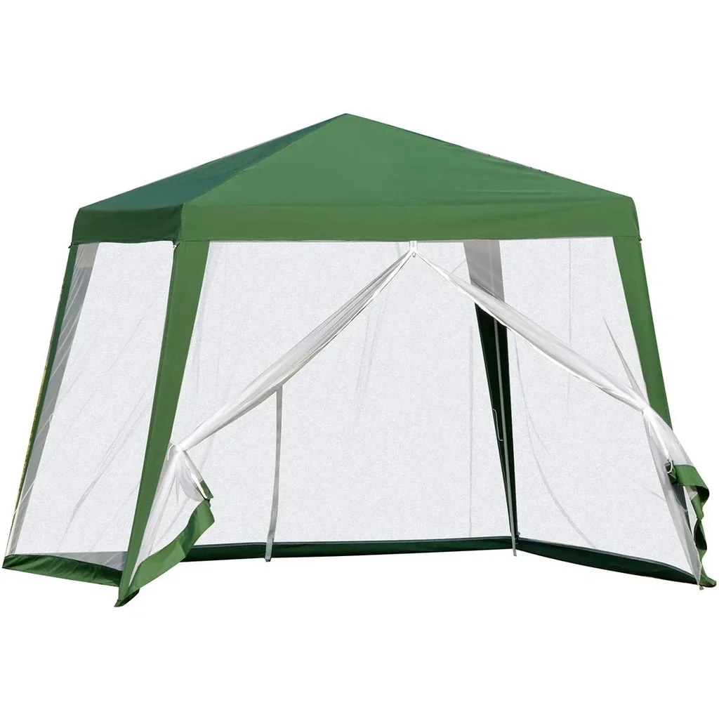 Pavillon mit Moskitonetz beige
