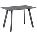 Esstisch Küchentisch mit Metallbeinen und geräumiger Tischplatte Holztisch Dunkelgrau MDF Metall 110 x 70 x 76 cm
