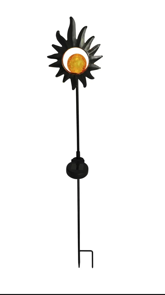 Solarleuchte "Sonne" mit orangefarbener LED