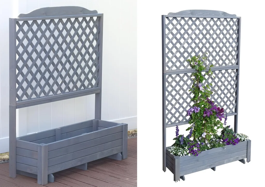 Rankkasten Romantica 120 x 140 cm, grau