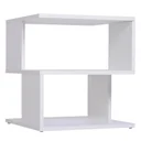 Beistelltisch Betttisch mit modernes Design, Spanplatte, Weiß, 40x40x43 cm