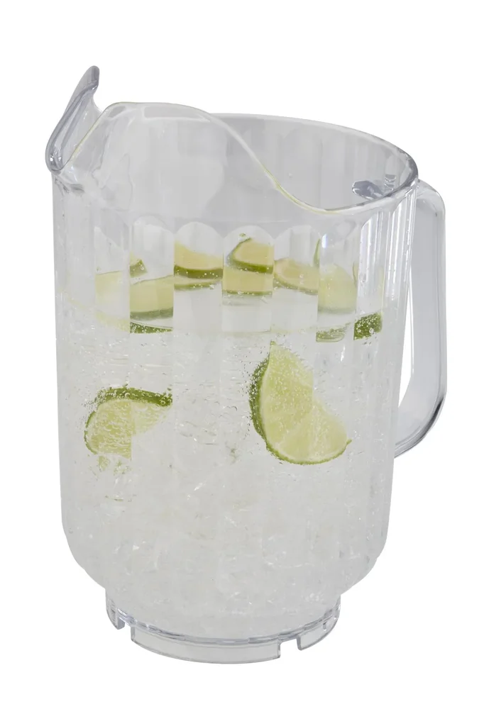 Pitcher, Ø 13 cm, H: 21 cm, Füllmenge 1,5 L - Bierkrug, Karaffe für Limonade, Wasserkaraffe, Kunststoff, transparent