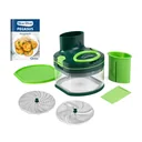 Manueller Food Processor "Pegasus", Gemüsezerkleinerer, Set, Grün, 10-teilig