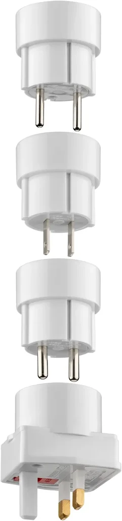Universales Reiseadapter Set für Südeuropa, Amerika, Asien/Afrika, England
