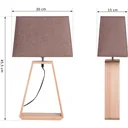 Tischlampe Nachttischlampe Leselampe Stoffschirm Minimalistisch Eichenholz E27 40 W Skandinavisch