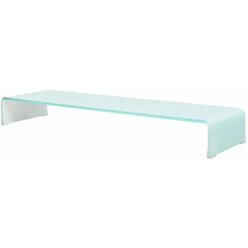 TV-Schrank/Monitorerhöhung weiß 100x30x13 cm Glas