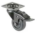 Lenkrolle mit Feststeller und Platte
