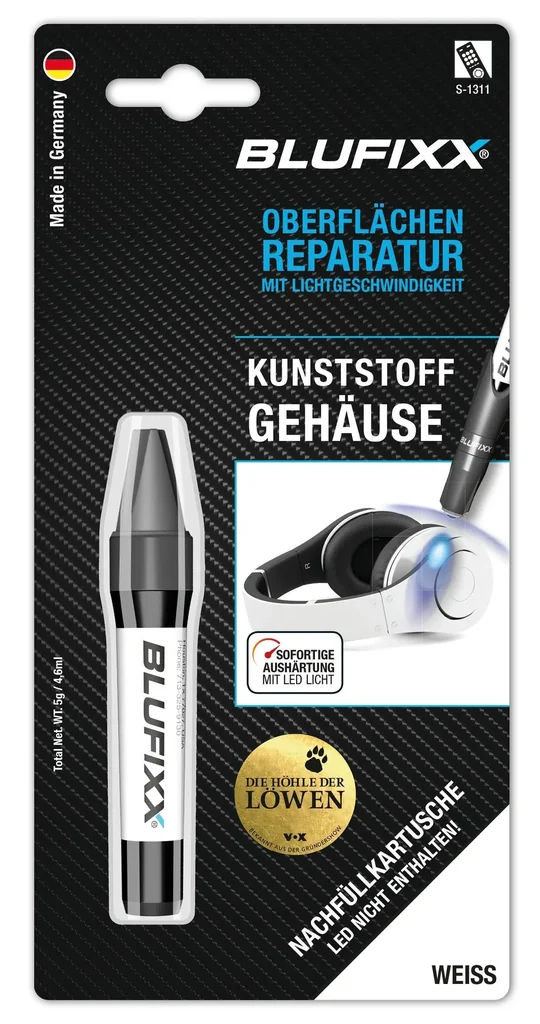 Ersatz-Kartusche 5 g für Reparaturstift PW Kunststoffgehäuse, weiß