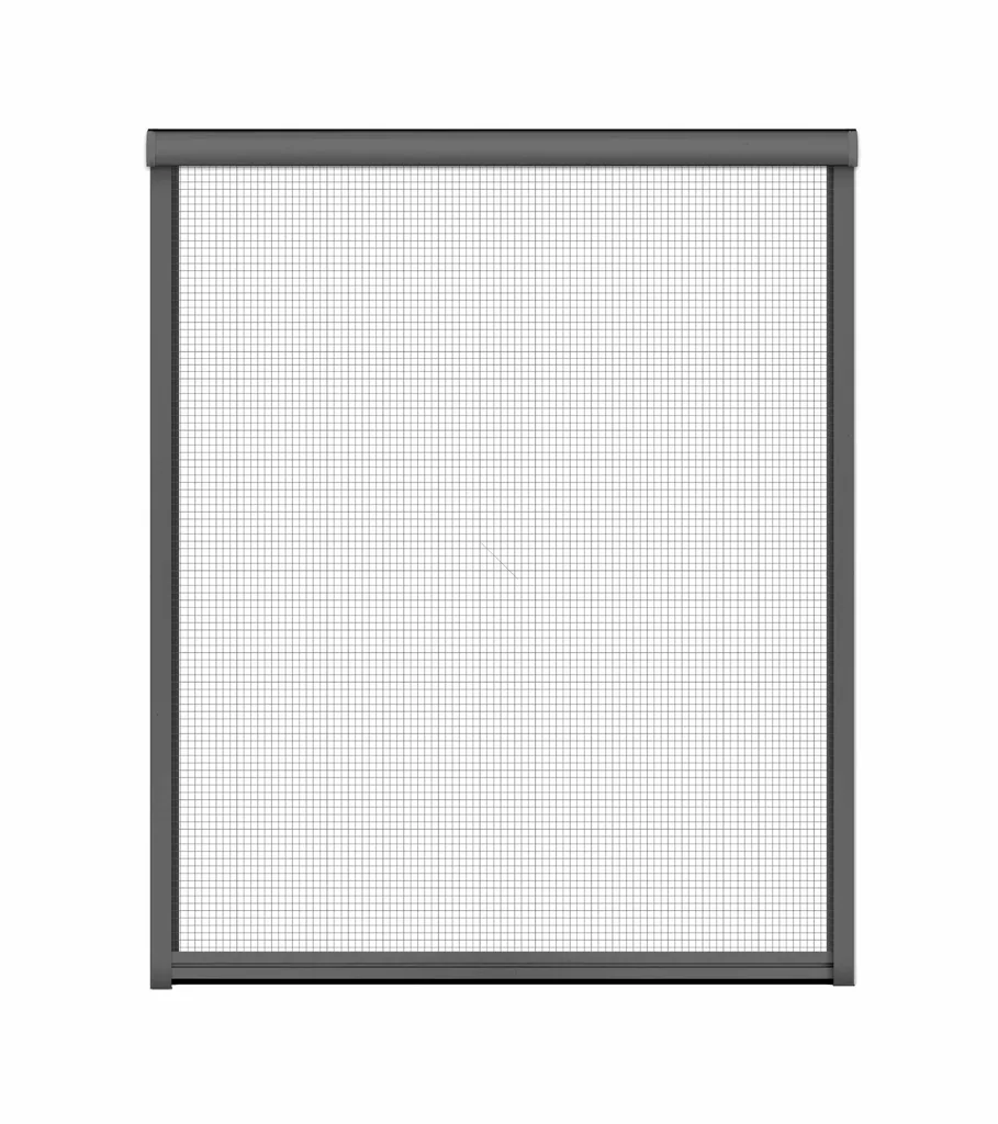 Insektenschutz-Rollo für Fenster, 160 x 160 cm in anthrazit