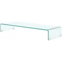 TV-Schrank/Monitorerhöhung transparent 90x30x13 cm Glas