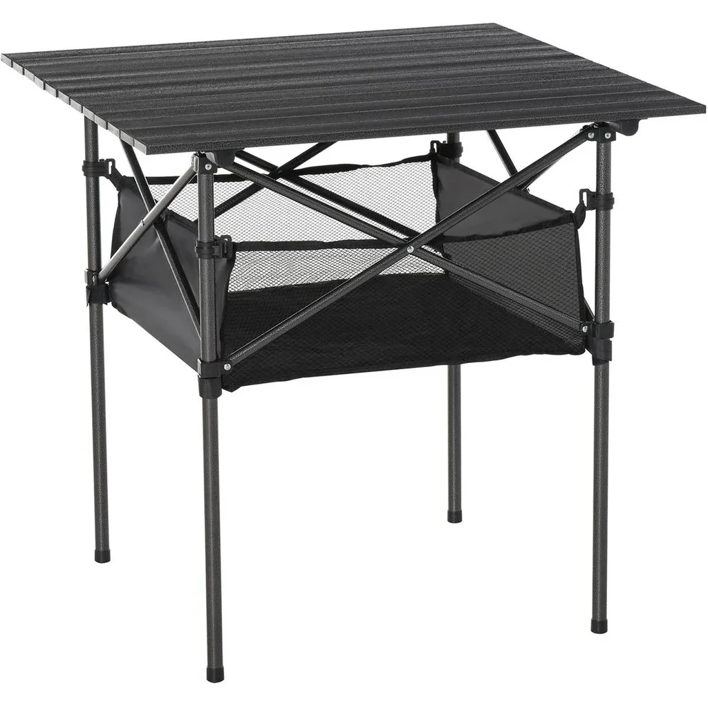 Campingtisch aus Aluminium faltbar Klapptisch Falttisch mit Netztasche tragbarer Picknicktisch für Camping Garten Party