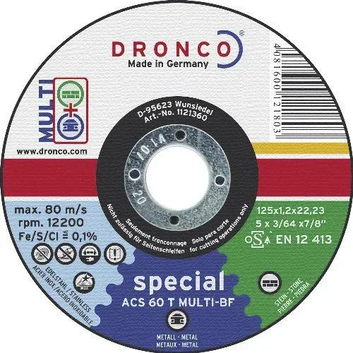 Trennscheiben ACS 60 T - Multi 125 mm, 10 Stück in praktischer Metalldose