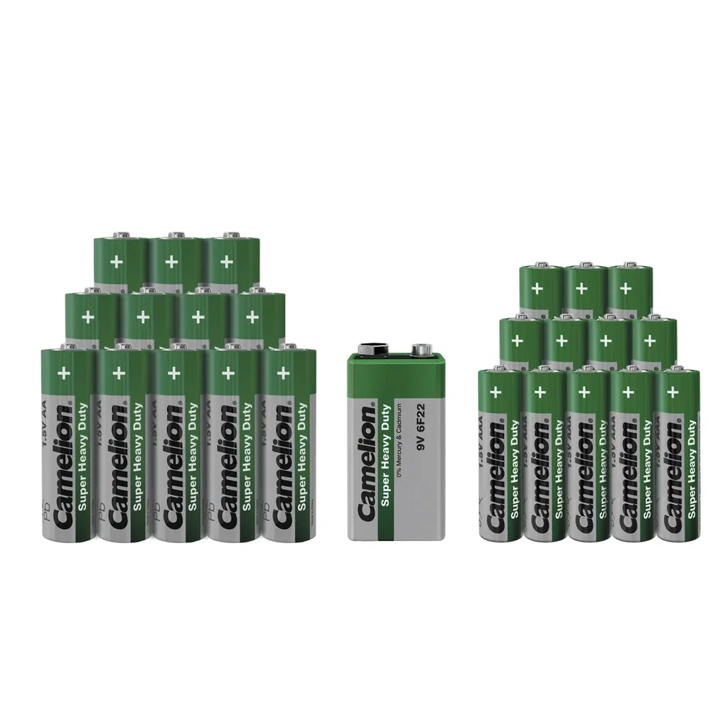 Zink-Kohle Batterie Sparset 25-teilig