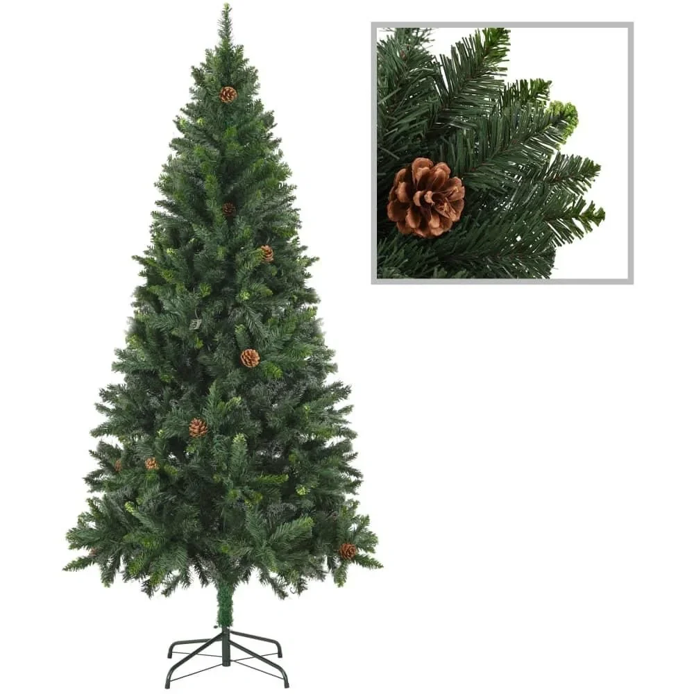 Weihnachtsbaum mit Tannenzapfen 180 cm grün