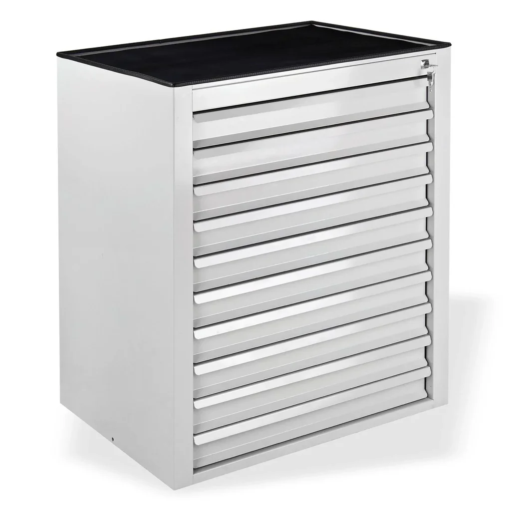 Schubladenschrank / Werkzeugschrank mammut, 10 Schubladen, RAL 7035