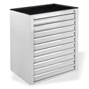 Schubladenschrank / Werkzeugschrank mammut, 10 Schubladen, RAL 7035