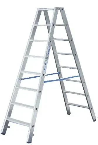 Stufen-Doppelleiter 2x4 Stufen Alu