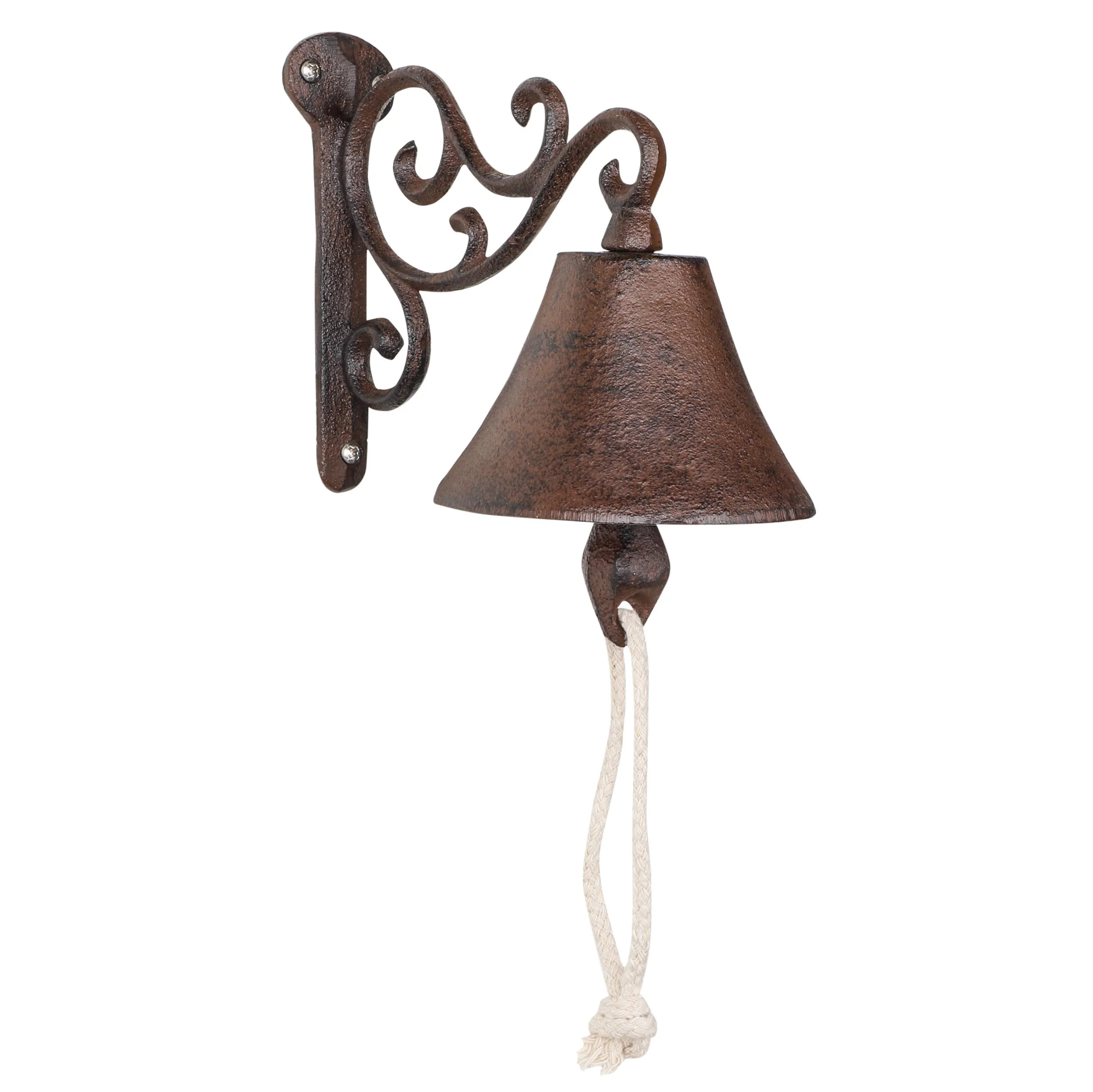 Türglocke, Gusseisen, mit Wandhalterung