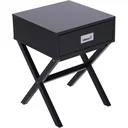 Nachttisch Nachtkommode Flurkommode mit Schublade Holz schwarz 40 x 40 x 55 cm