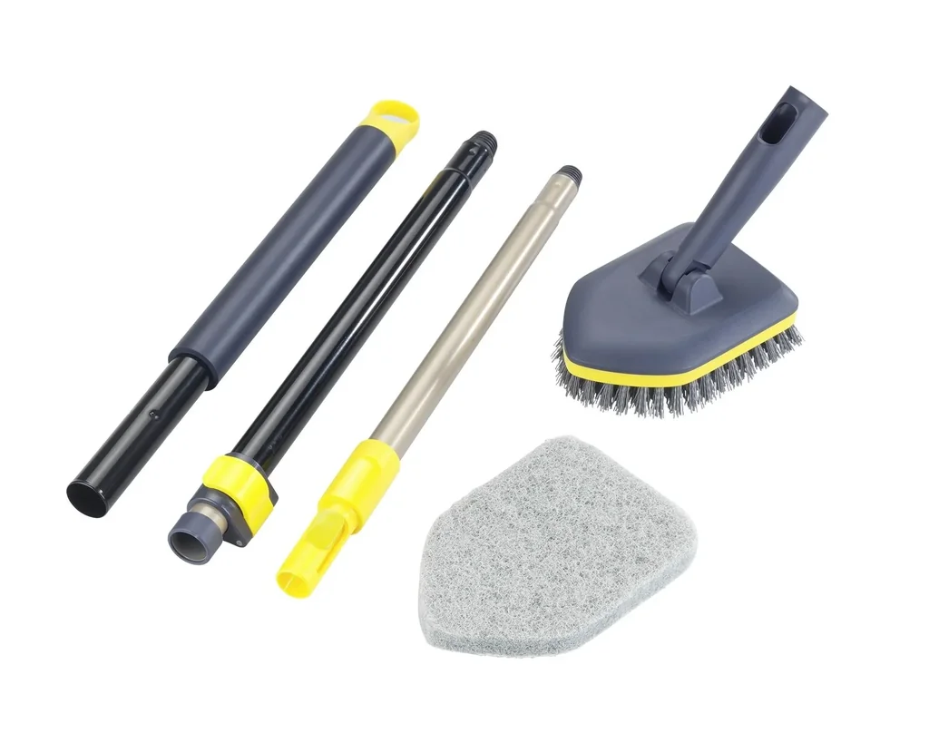 2 in 1 In- und Outdoor-Wischer, mit Teleskopstiel und 2 Aufsätzen