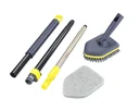 2 in 1 In- und Outdoor-Wischer, mit Teleskopstiel und 2 Aufsätzen