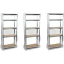 3x Ablagefläche 5 Böden 172 x 75 x 30 cm