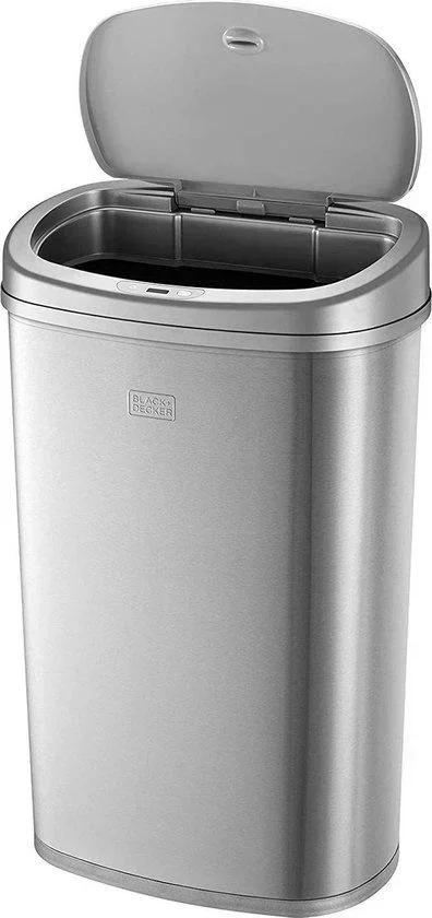 Mülleimer mit Bewegungssensor - Edelstahl - 50 Liter - Sensoreimer - Freisprecheinrichtung