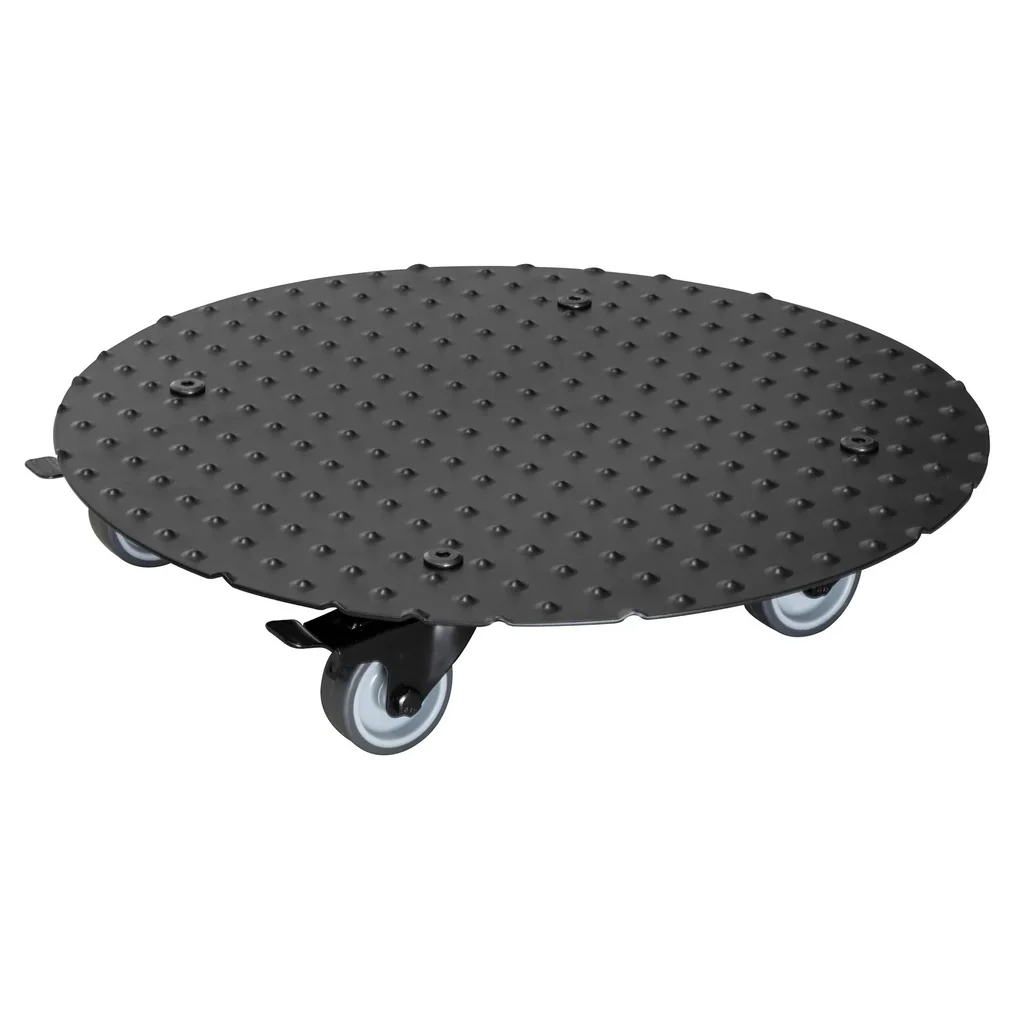 Multi Roller MR 7006, Ø 38 x 7,5 cm, softe Rollen Ø 50 mm, Gleitlager, 2 Bremsen, Alu Riffelblech, Tragkraft 150 kg